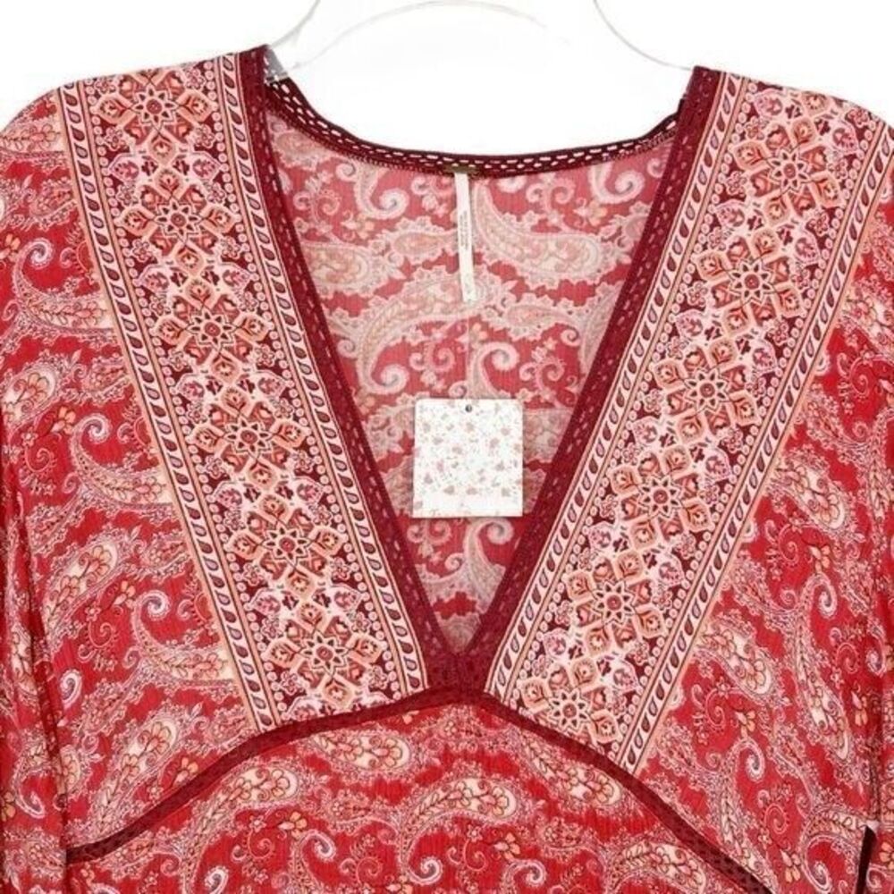 FREE PEOPLE NWT Luna Scarf Print Tunic Top/Dress- size S - Boho Flowy Indie - Picture 8 of 8